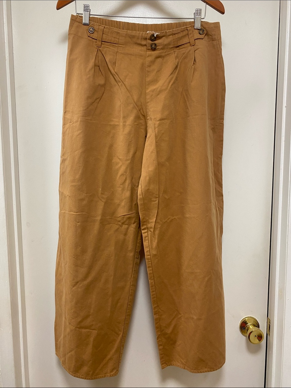 Sienna Sky Wide-Leg Pants in Camel Brown